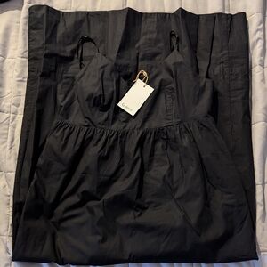 Quince 100% Organic Cotton Sleeveless Maxi Dress - Black